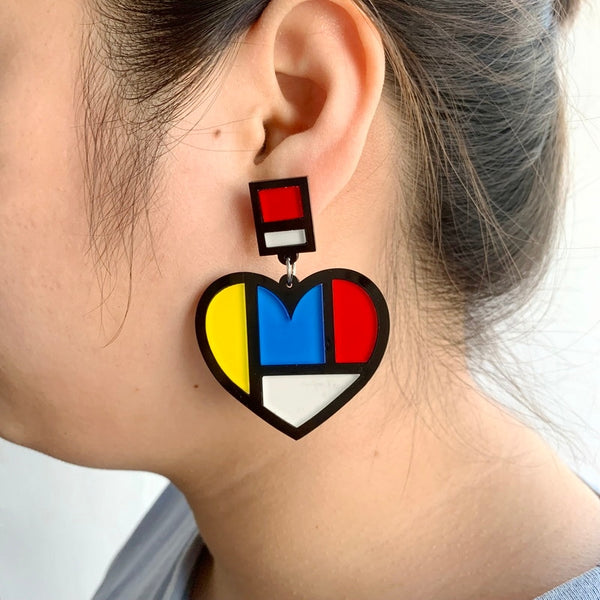 Pavie Mondrian earrings  Circle earrings, Earrings, Precious