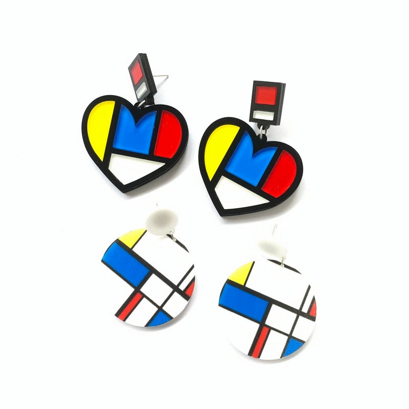 Pavie Mondrian earrings  Circle earrings, Earrings, Precious