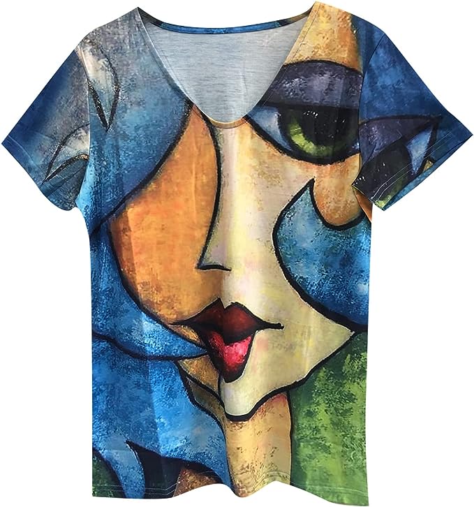 Colorful Face Art T shirts