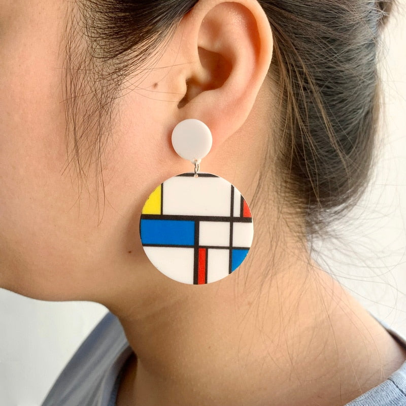 Piet Mondrian Art Earrings