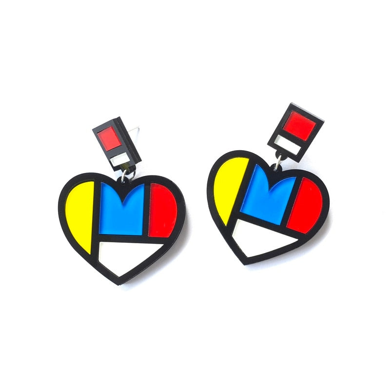 Piet Mondrian Art Earrings