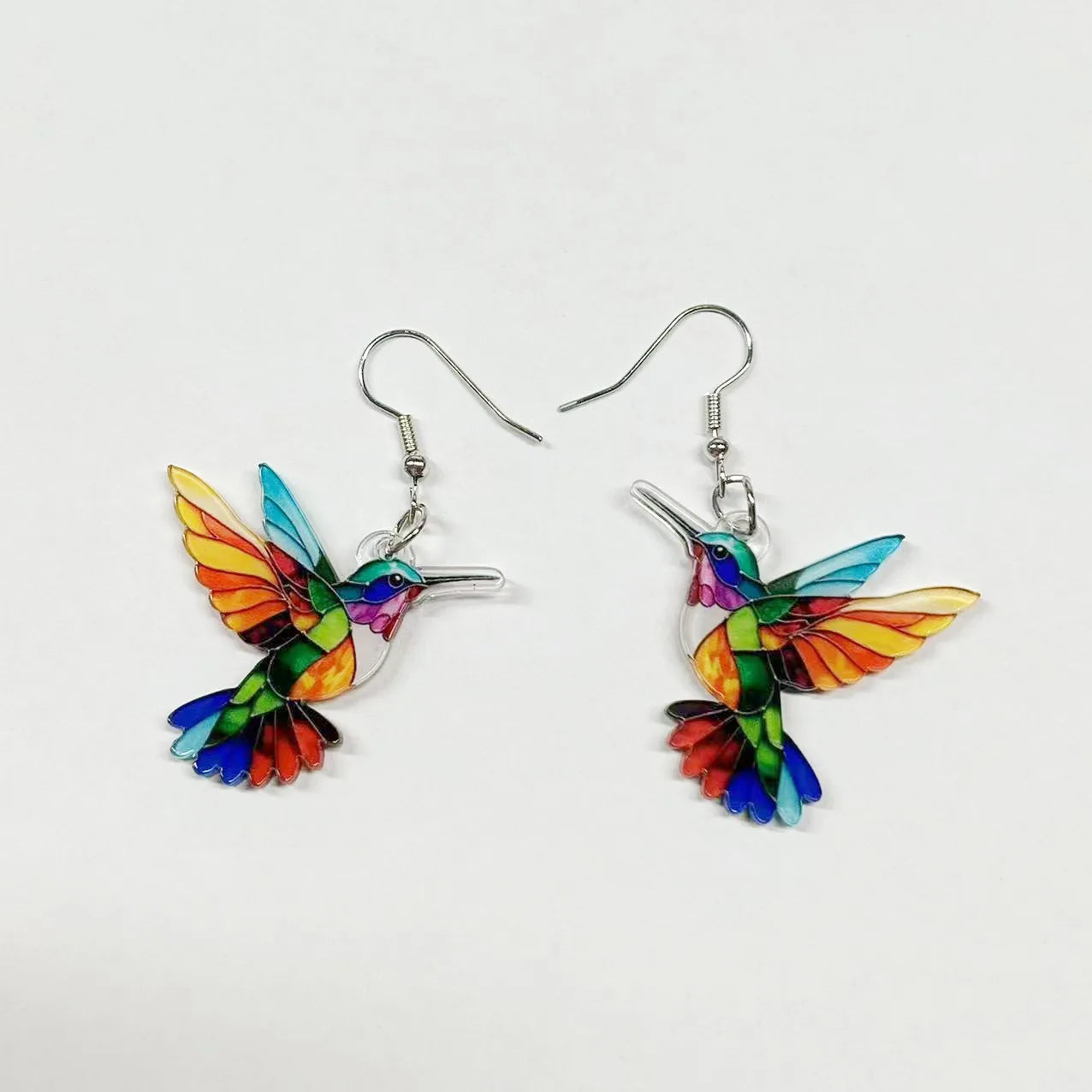 Acrylic Hummingbird Earrings