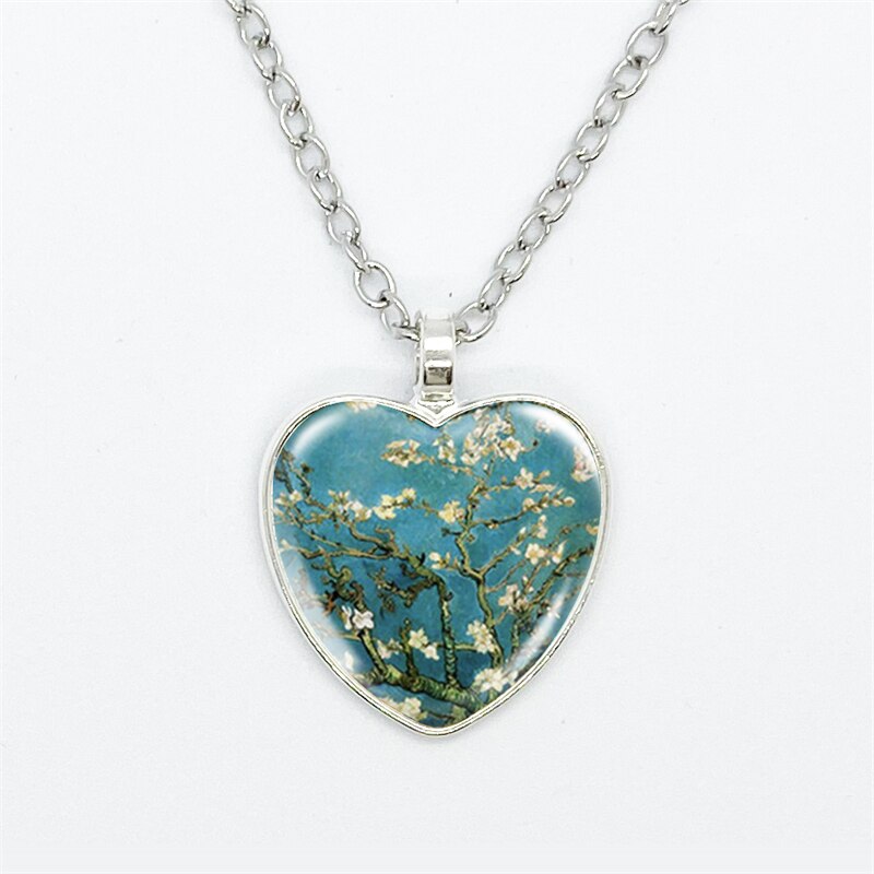 Van Gogh Art Heart Pendant