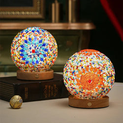 Mosaic Glass Ball Table Lamp