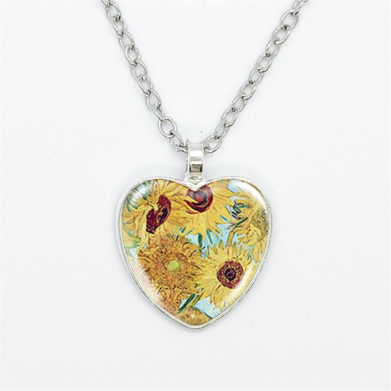 Van Gogh Art Heart Pendant