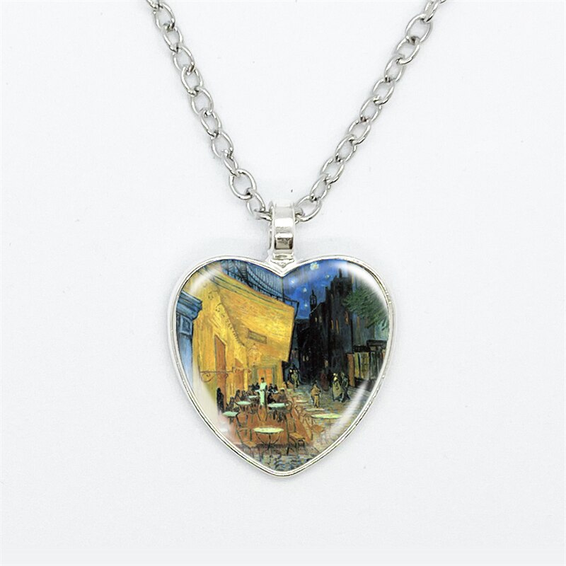 Van Gogh Art Heart Pendant