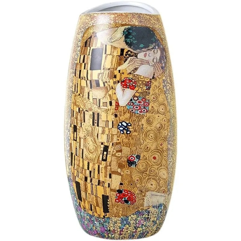 Gustav Klimt Kiss Ceramic Vase