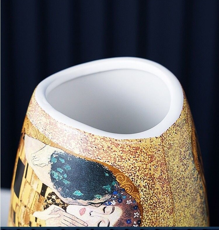 Gustav Klimt Kiss Ceramic Vase