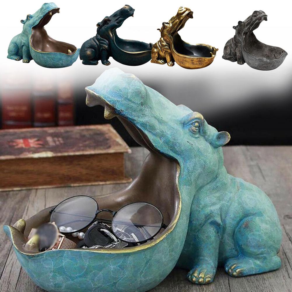 Functional Decor Hippo Figurine