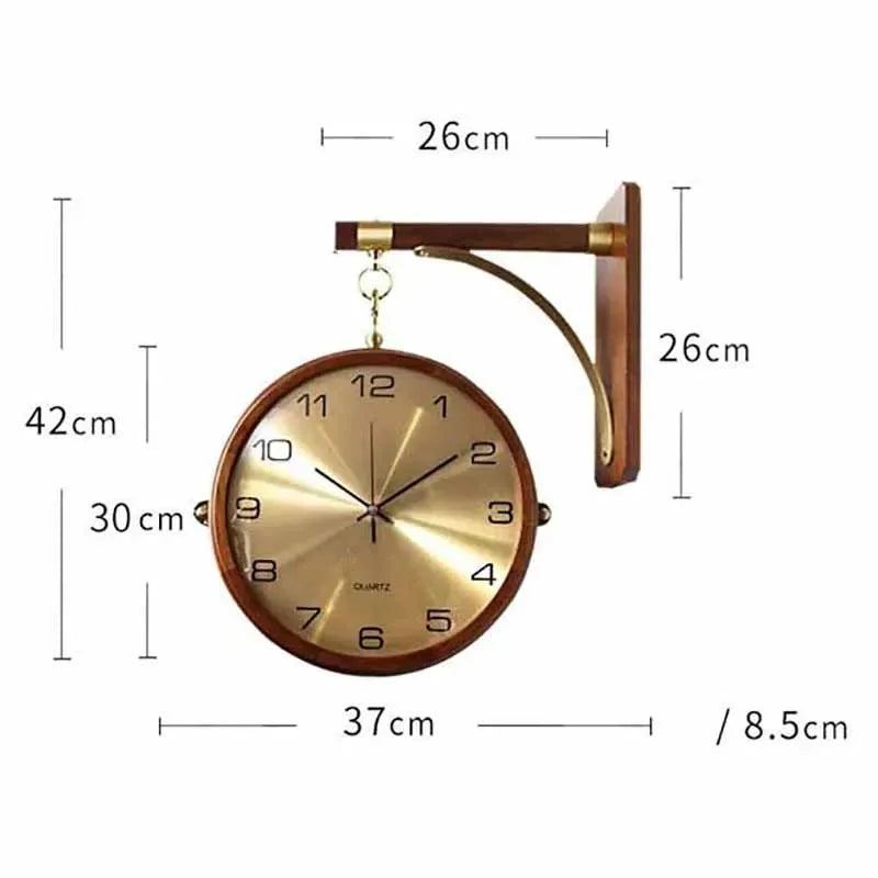 Modern Double Sided Wall Clock