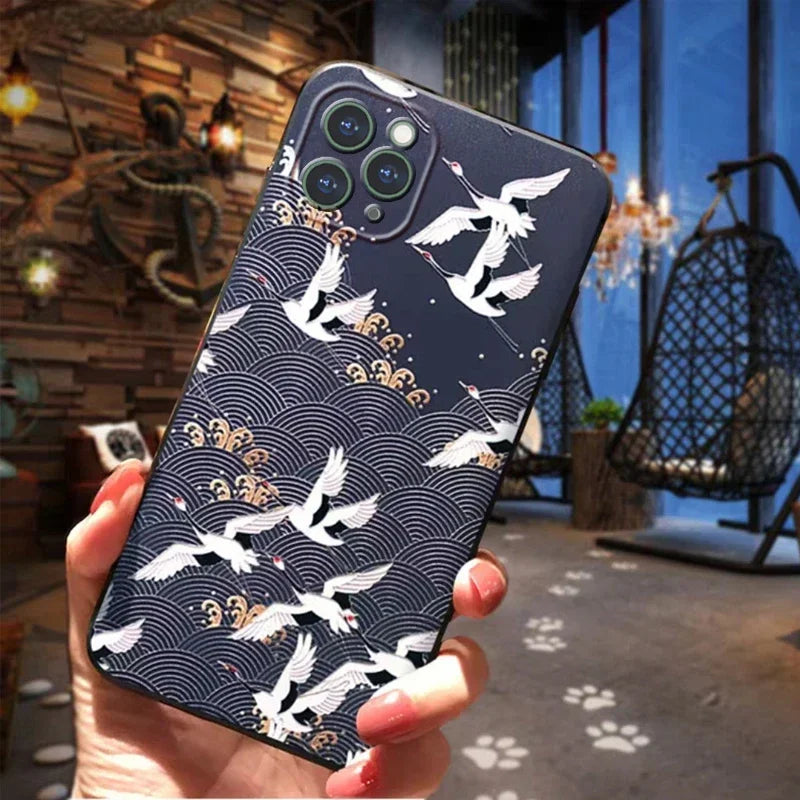 Embossed 'The Great Wave off Kanagawa' Iphone Cases