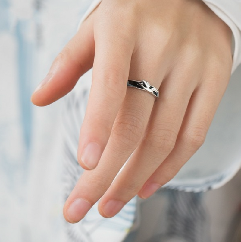 Great Wave Off Kanagawa Couple Rings