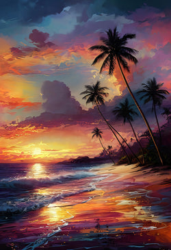 Sunset Over Tropical Beach