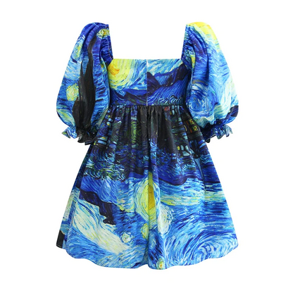 Van Gogh Puffy mini Dress