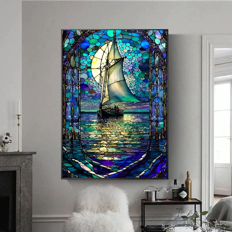 Stained Glass Boat