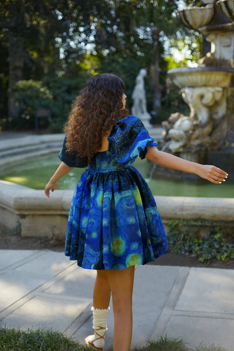 Van Gogh Puffy mini Dress