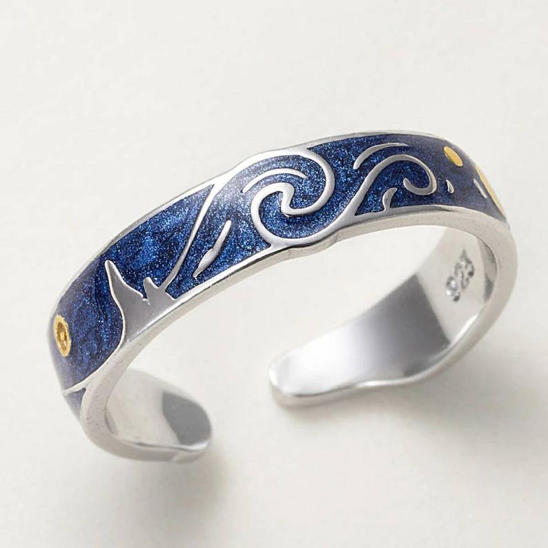 The Starry Night Couple Rings - Art Store