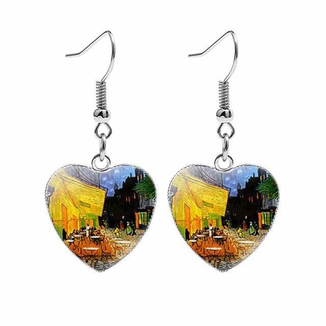 Van Gogh Heart-shaped Earrings - PAP Art Store