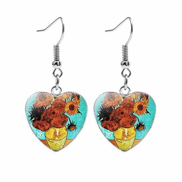 Van Gogh Heart-shaped Earrings - PAP Art Store