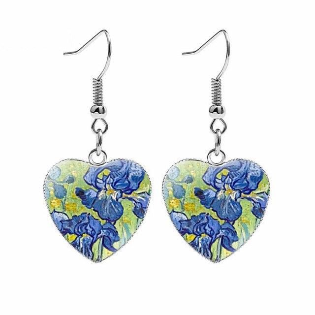 Van Gogh Heart-shaped Earrings - PAP Art Store