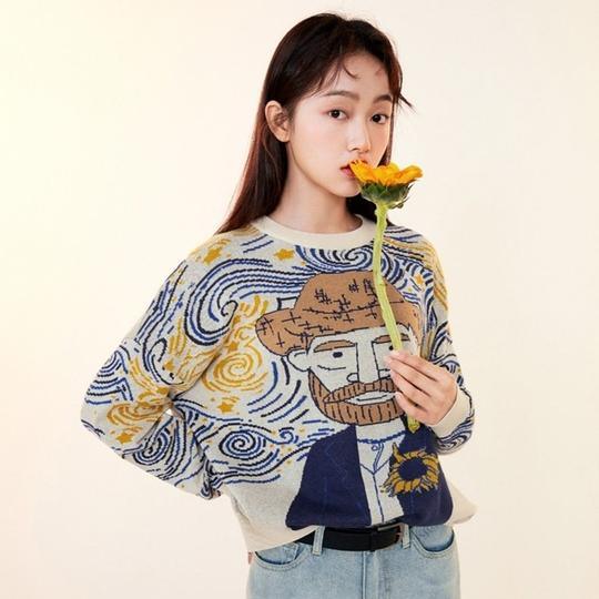 Van Gogh Cartoon Sweater - PAP Art Store