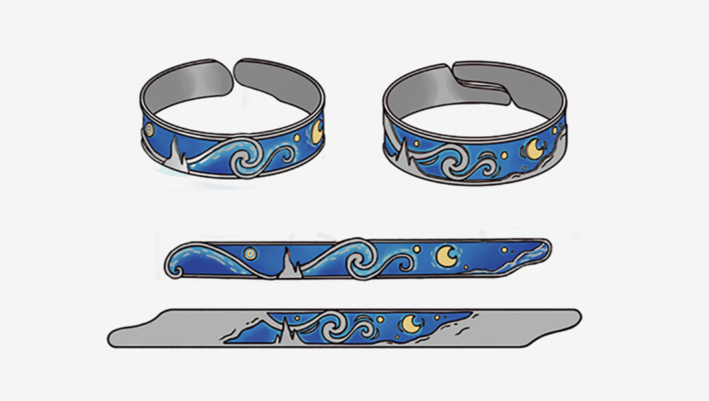 The Starry Night Couple Rings - Art Store