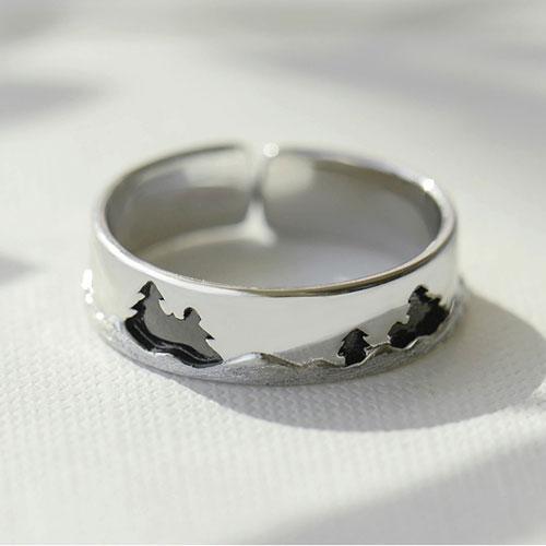 Moonlight Forest Couple Rings - Art Store