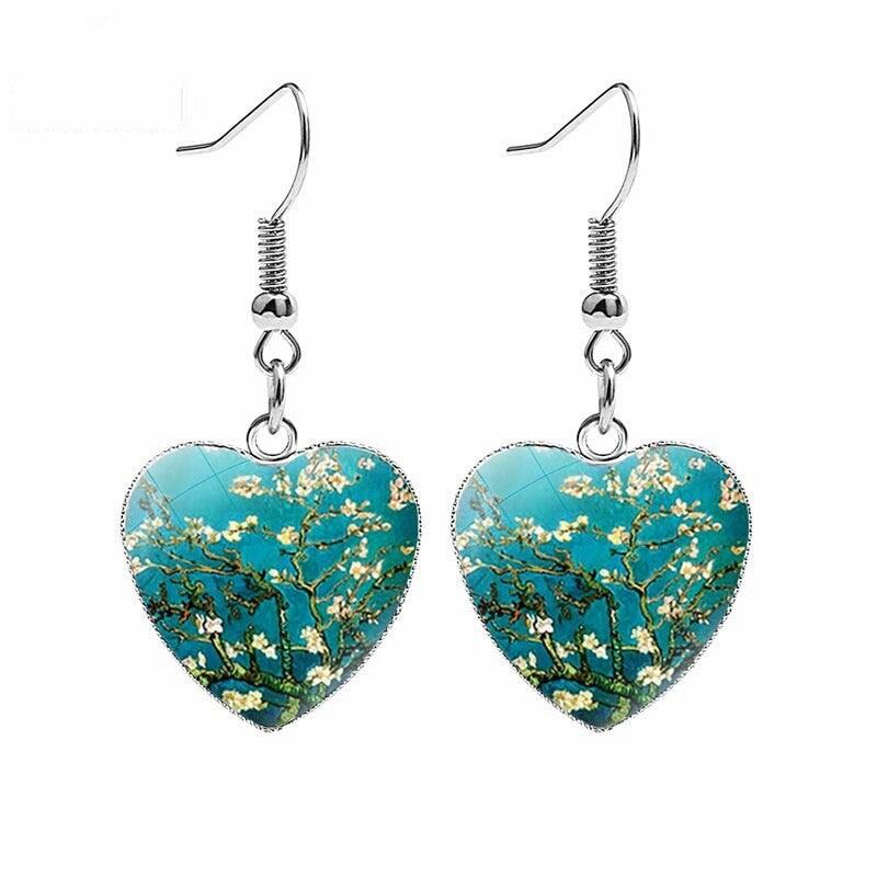 Van Gogh Heart-shaped Earrings - PAP Art Store