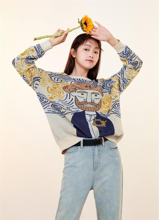 Van Gogh Cartoon Sweater - PAP Art Store