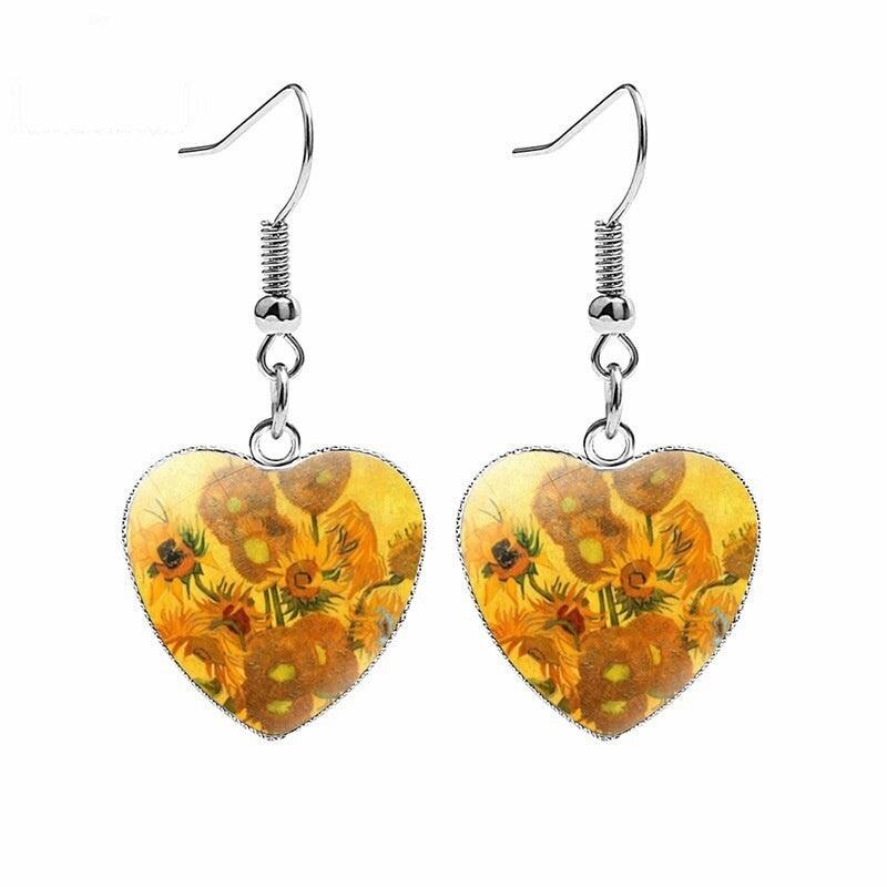 Van Gogh Heart-shaped Earrings - PAP Art Store