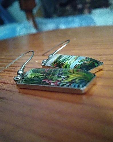 Claude Monet Artwork Glass Earrings - PAP Art Store