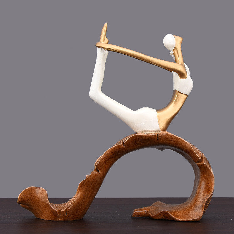 Yoga Asanas Handpainted Sculpture