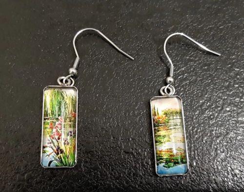 Claude Monet Artwork Glass Earrings - PAP Art Store