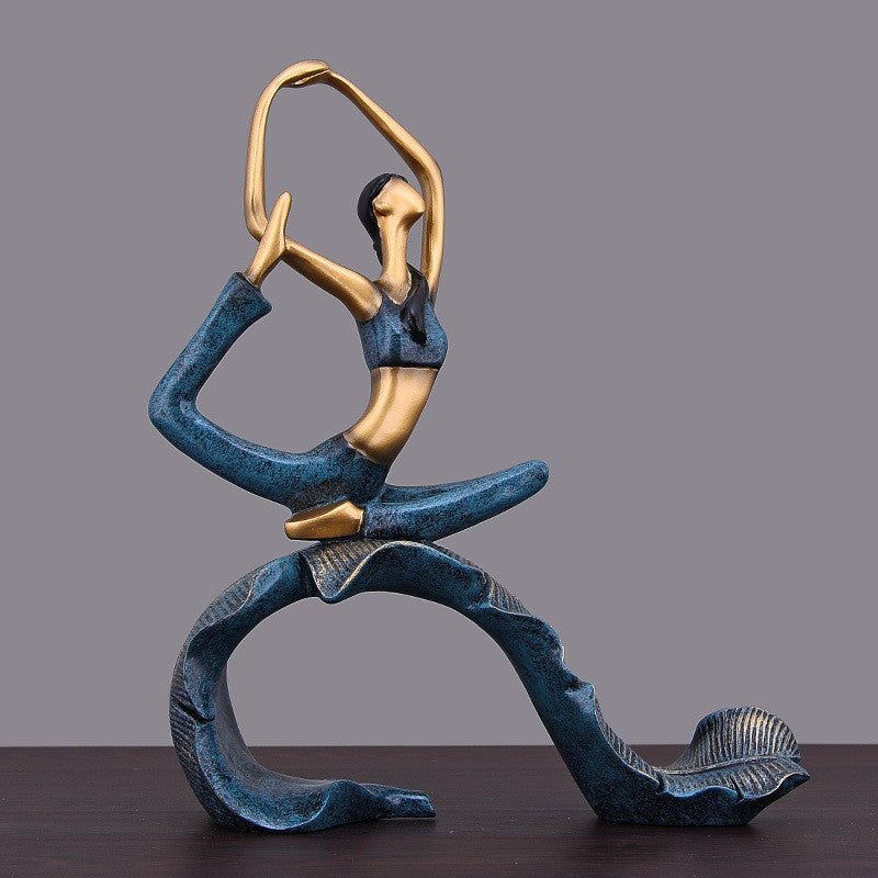 Yoga Asanas Handpainted Sculpture