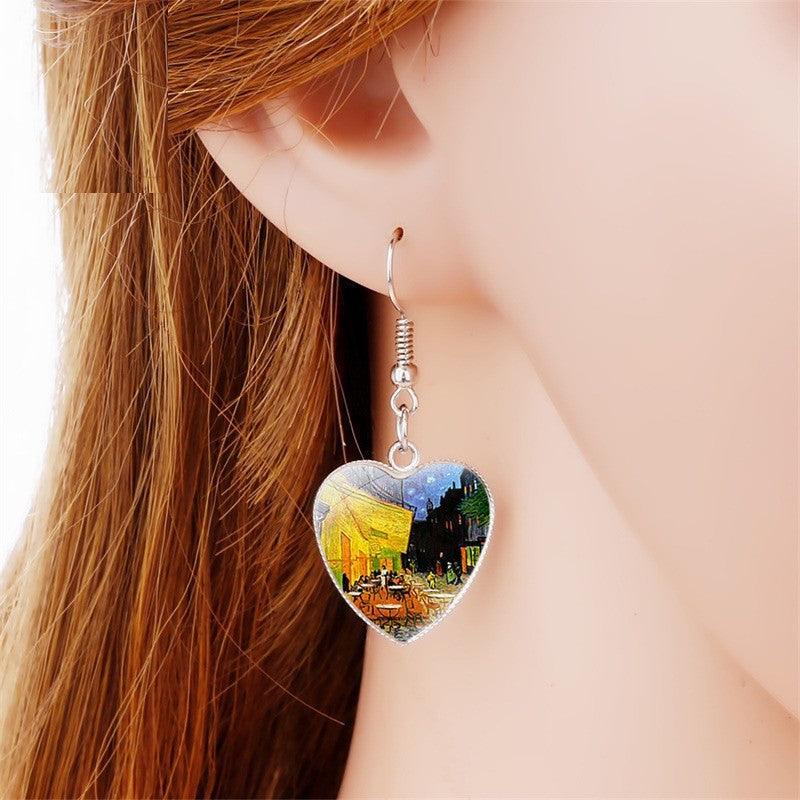 Van Gogh Heart-shaped Earrings - PAP Art Store