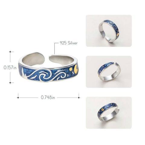 The Starry Night Couple Rings - Art Store