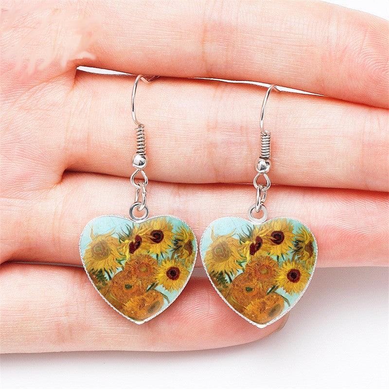 Van Gogh Heart-shaped Earrings - PAP Art Store