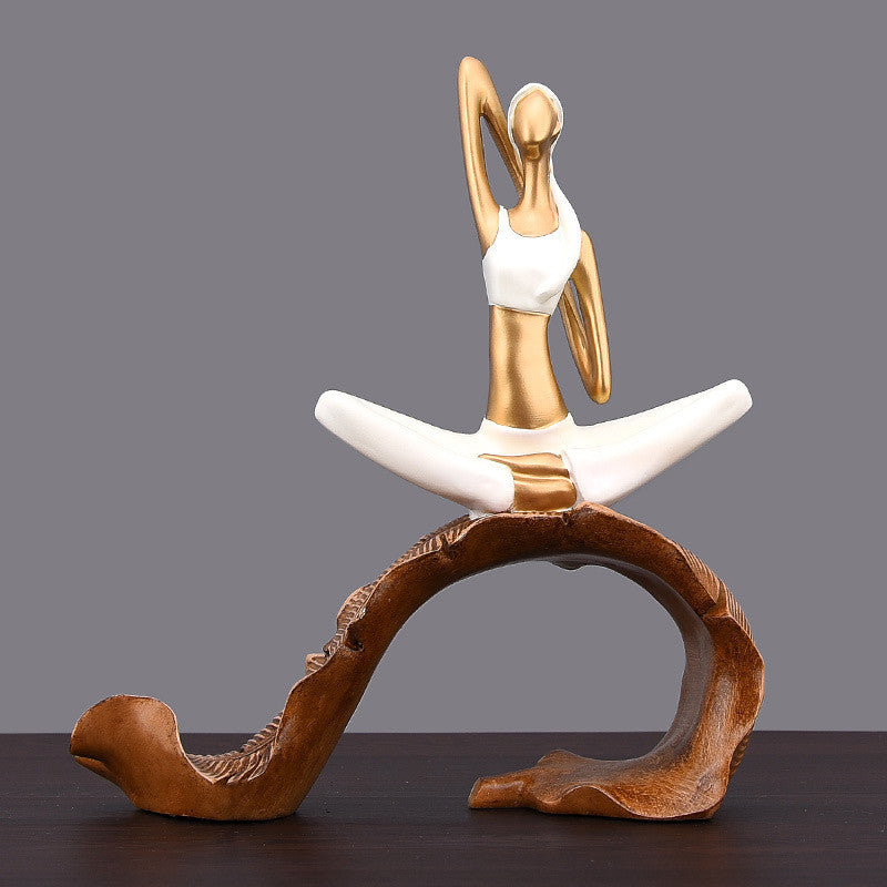 Yoga Asanas Handpainted Sculpture