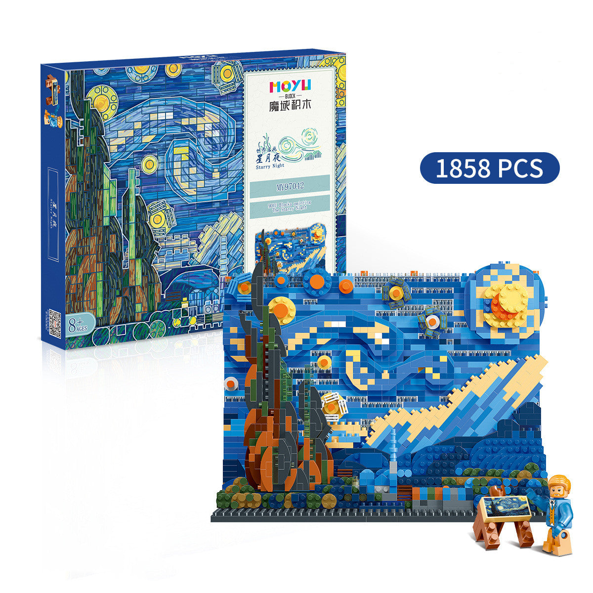 Kanagawa Wave & Starry Night 3D Micro building blocks