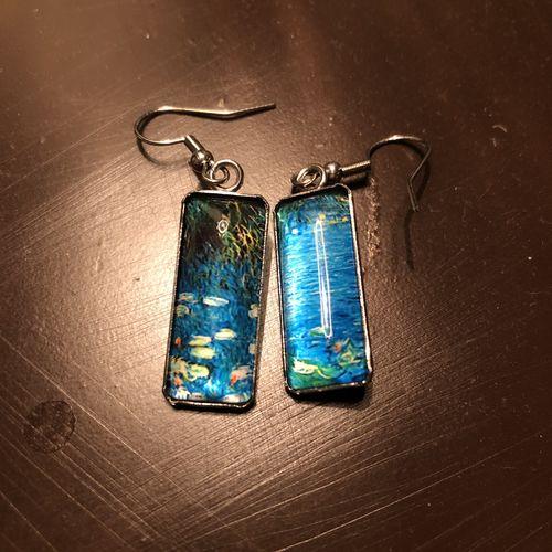 Claude Monet Artwork Glass Earrings - PAP Art Store