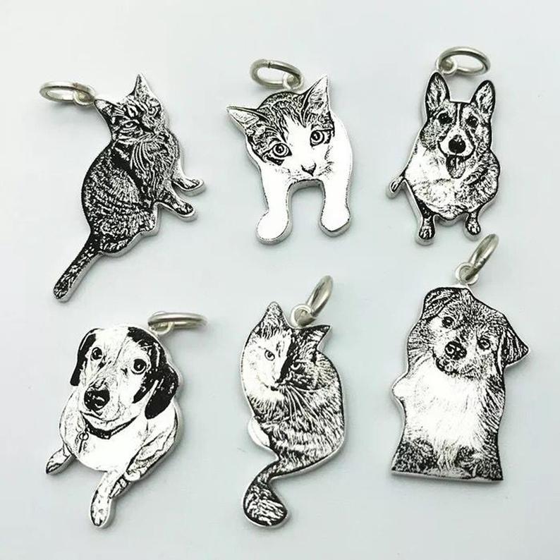 Custom Engraved Pet Photo Pendant Necklace - PAP Art Store