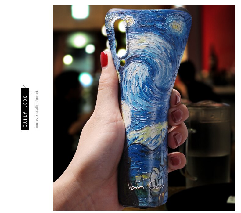 Embossed 3D Van Gogh Cases For Samsung (Latest)