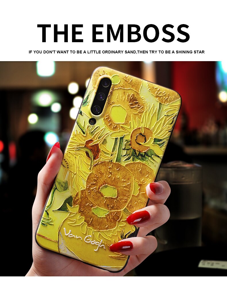 Embossed 3D Van Gogh Cases For Samsung (Latest)