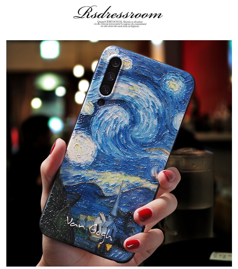 Embossed 3D Van Gogh Cases For Samsung (Latest)