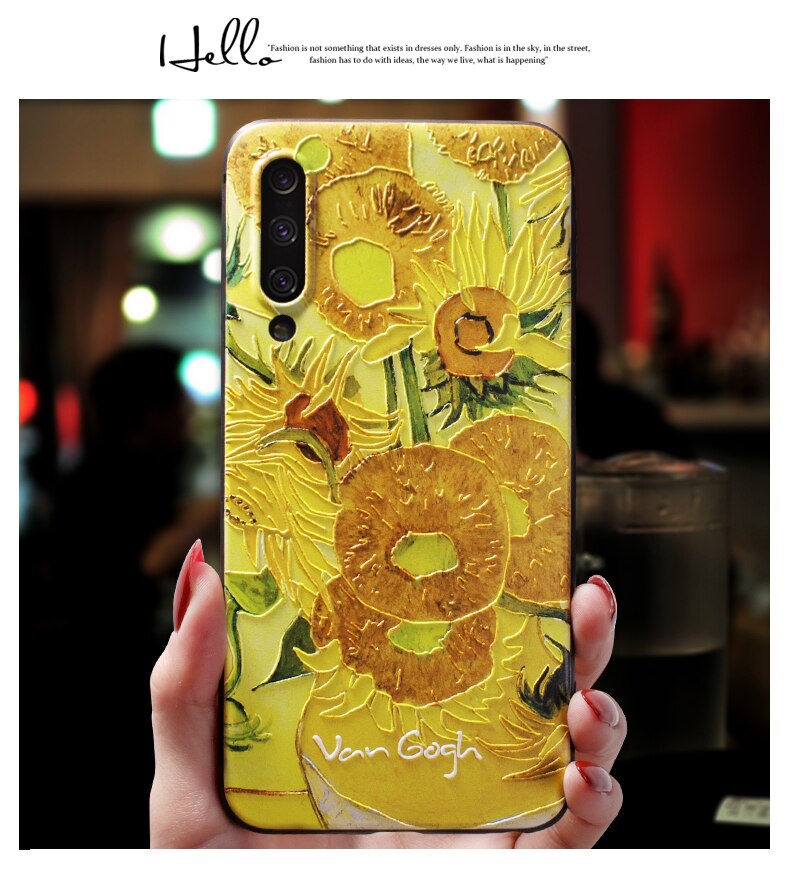 Embossed 3D Van Gogh Cases For Samsung (Latest)