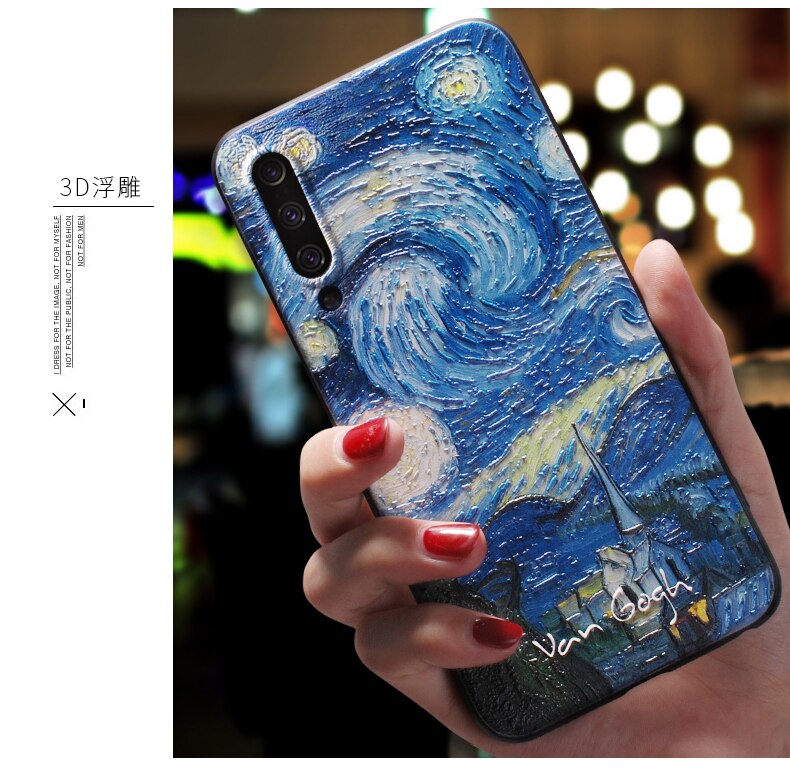 Embossed 3D Van Gogh Cases For Samsung (Latest)