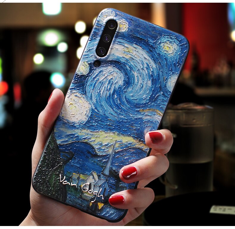 Embossed 3D Van Gogh Cases For Samsung (Latest)