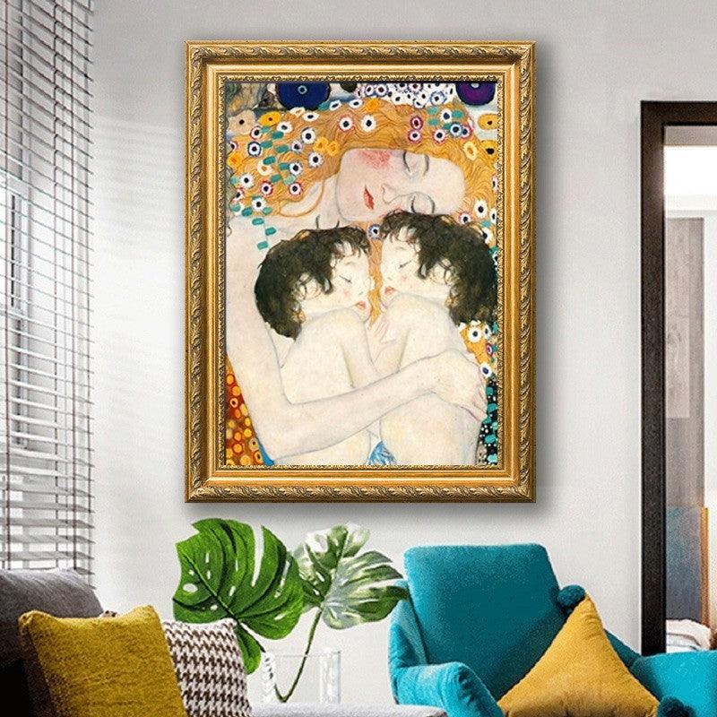 Gustav Klimt 'Mother and Child Twins' Wall Art Print - PAP Art Store