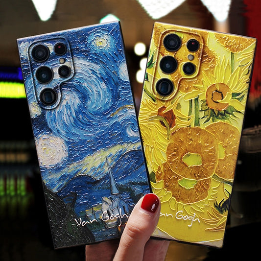 Embossed 3D Van Gogh Cases For Samsung (Latest)