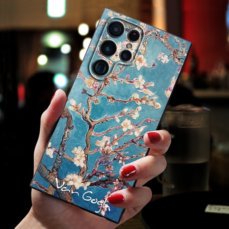 Embossed 3D Van Gogh Cases For Samsung (Latest)